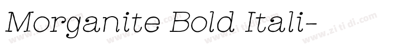 Morganite Bold Itali字体转换